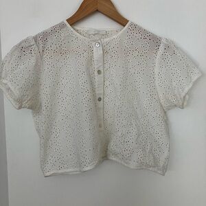 Oak and Fort cropped blouse